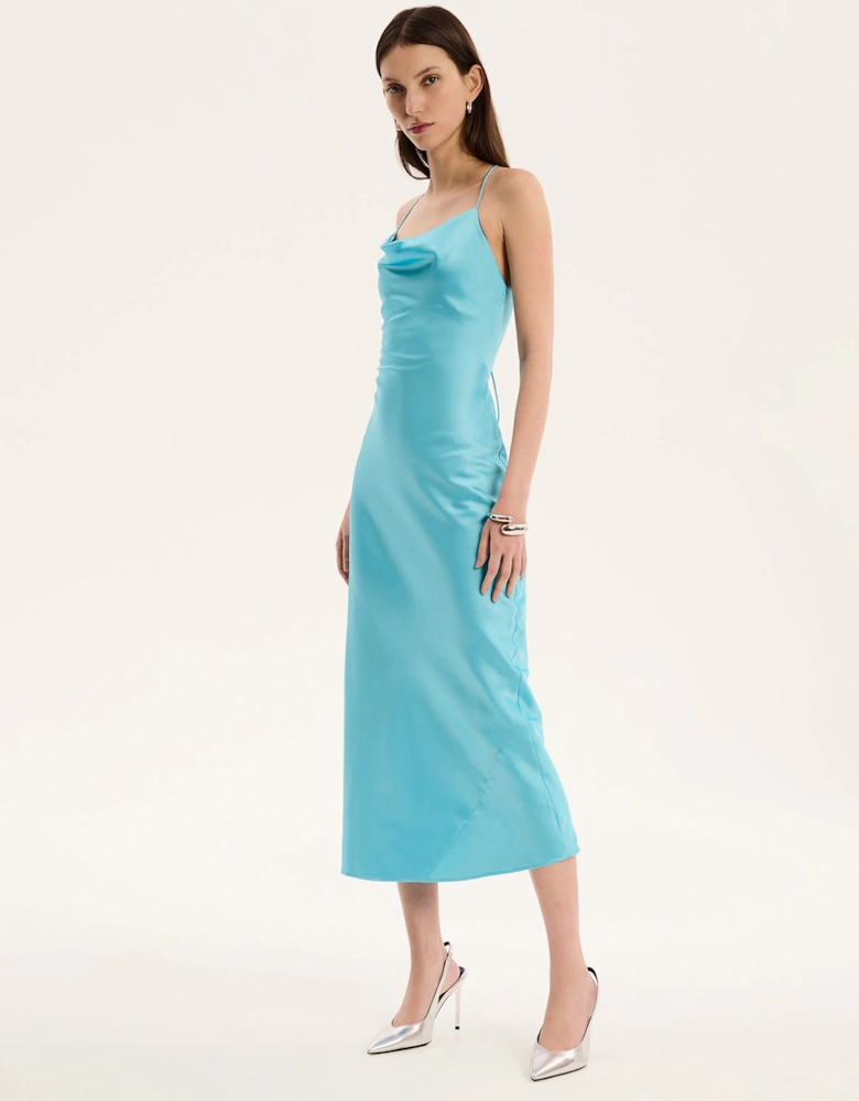 Riviera Midi Dress in Turquoise