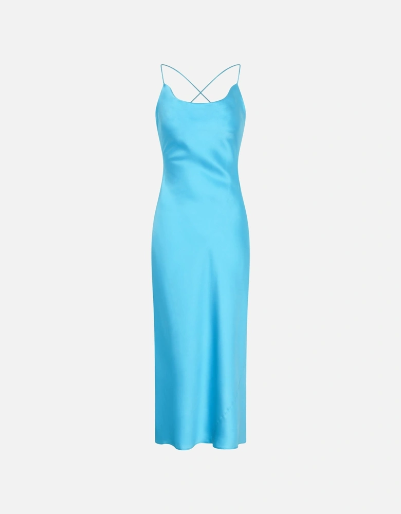 Riviera Midi Dress in Turquoise