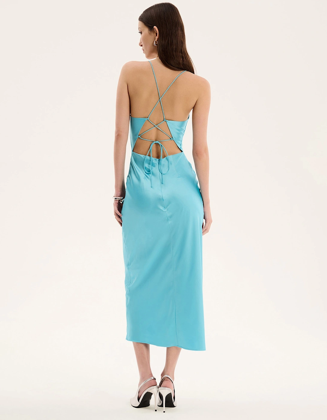 Riviera Midi Dress in Turquoise