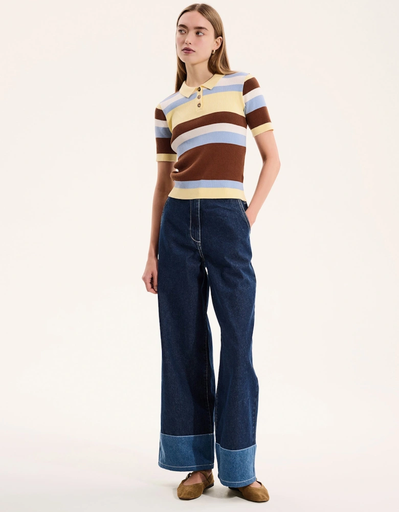 Amos Stripe Short Sleeve Top