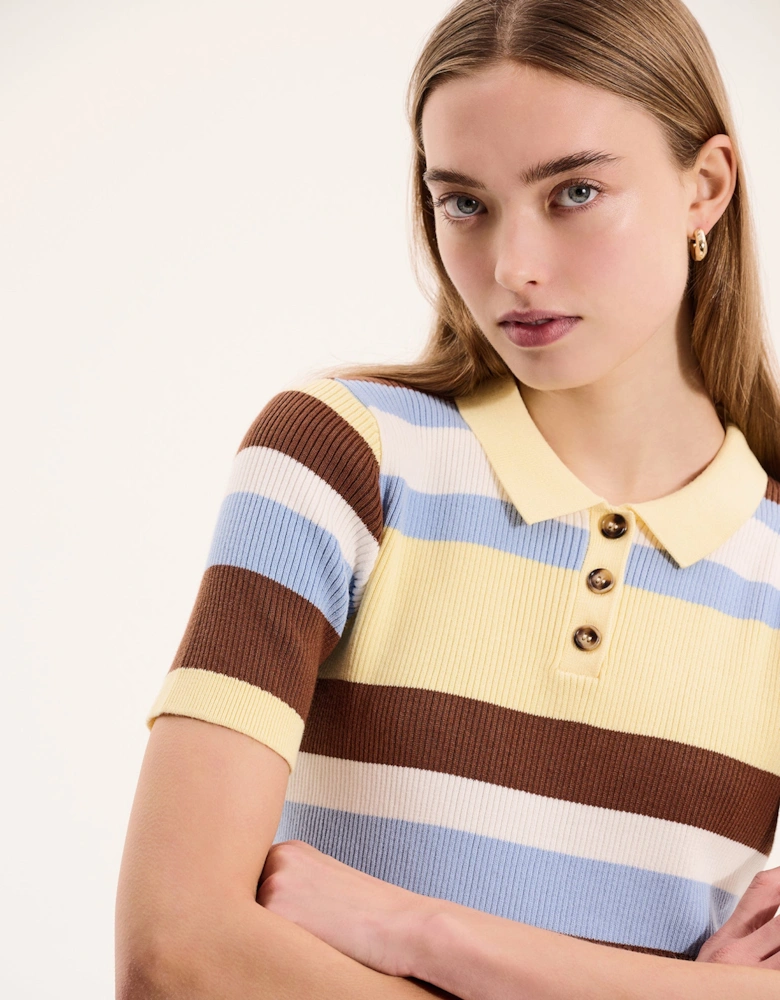 Amos Stripe Short Sleeve Top