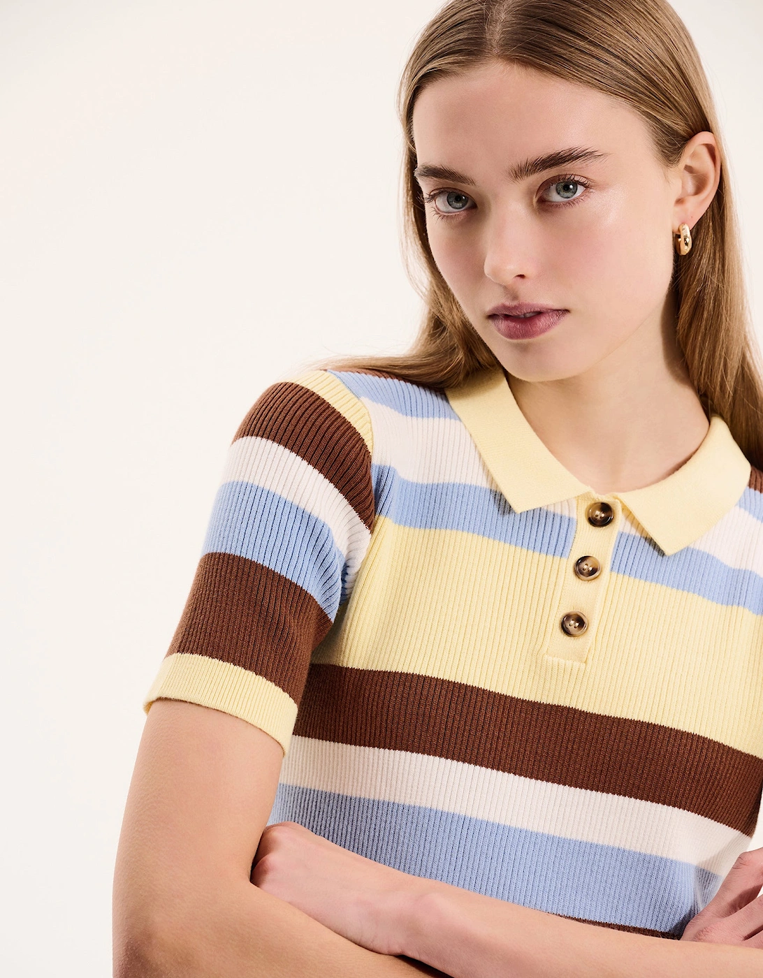 Amos Stripe Short Sleeve Top