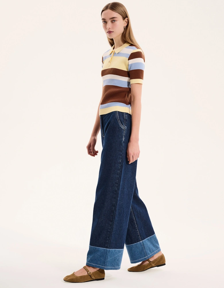 Amos Stripe Short Sleeve Top