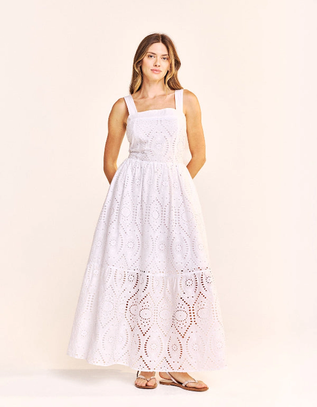 Broderie Apron Maxi Dress, 4 of 3