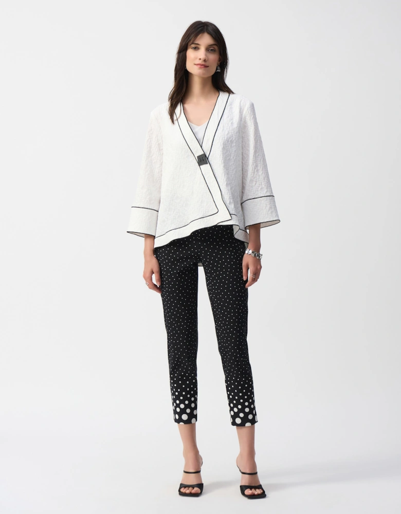 Jacquard woven swing jacket