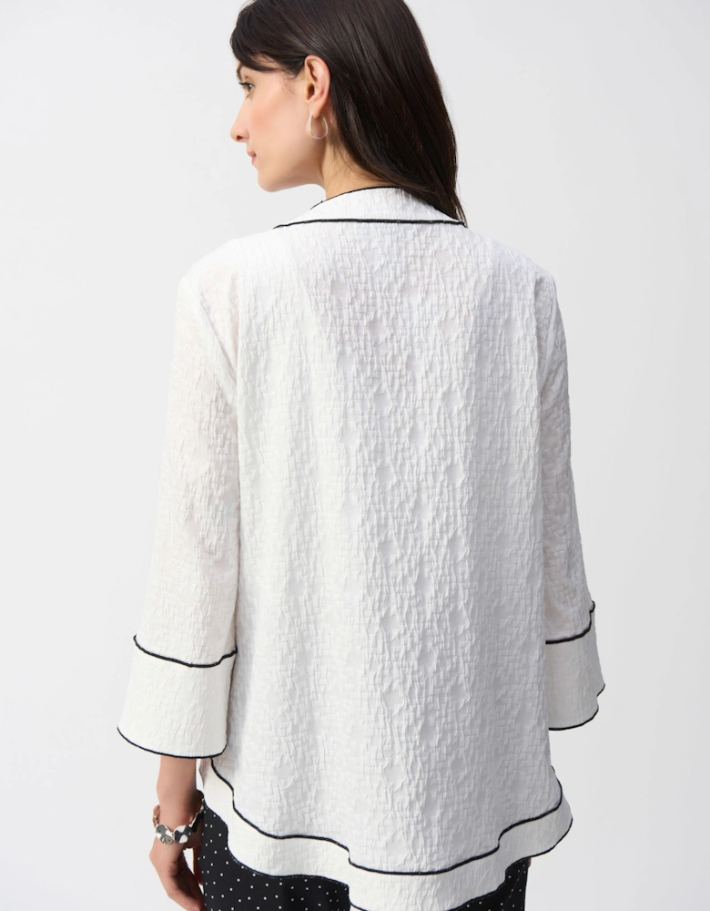 Jacquard woven swing jacket