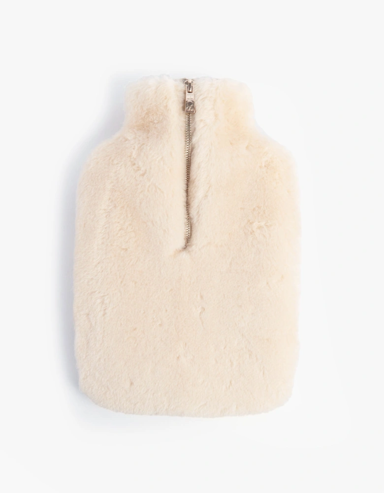 CLARA Faux Fur Hot Water Bottle Cover Cream