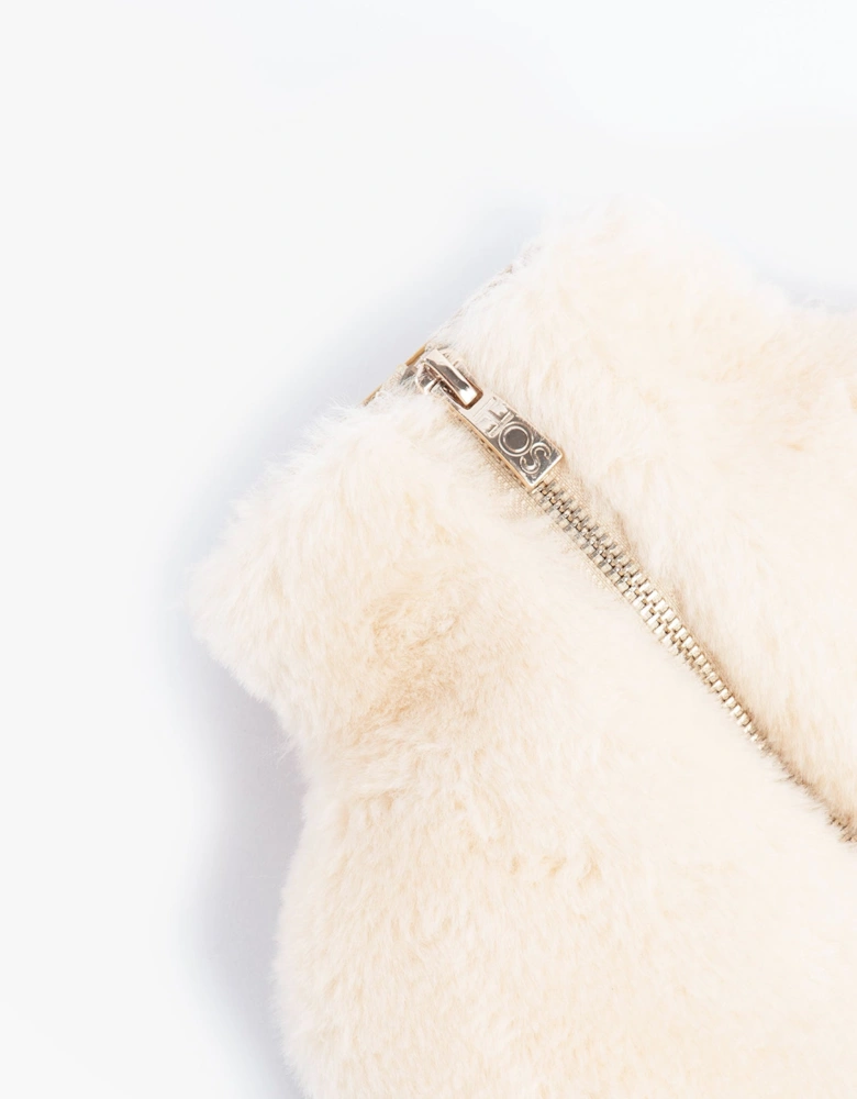 CLARA Faux Fur Hot Water Bottle Cover Cream