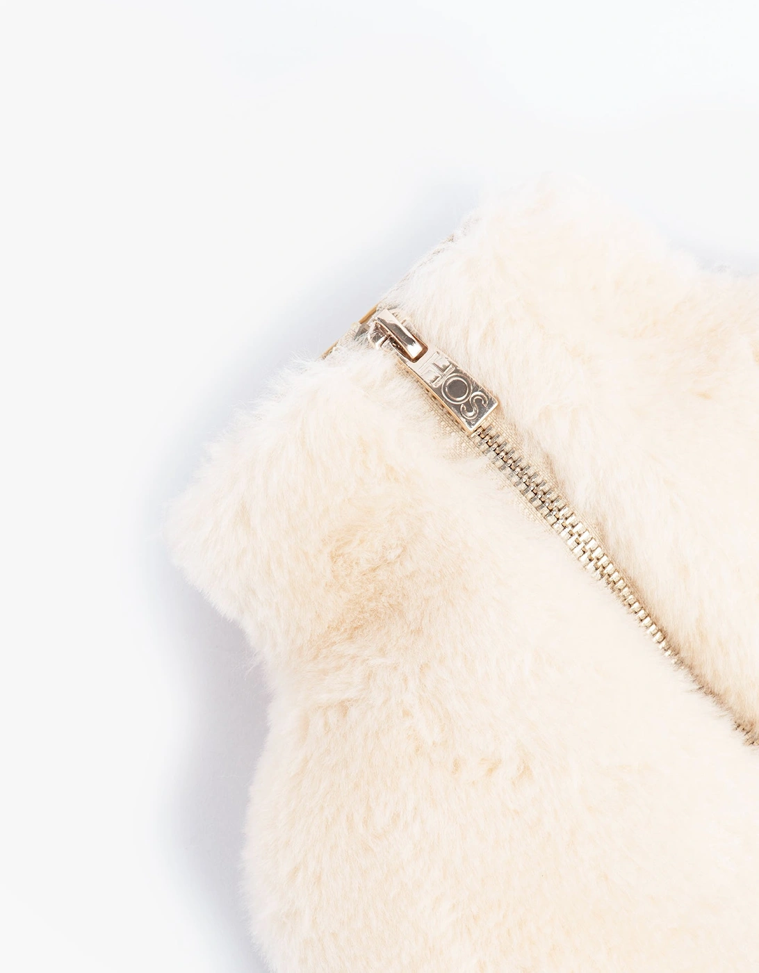 CLARA Faux Fur Hot Water Bottle Cover Cream