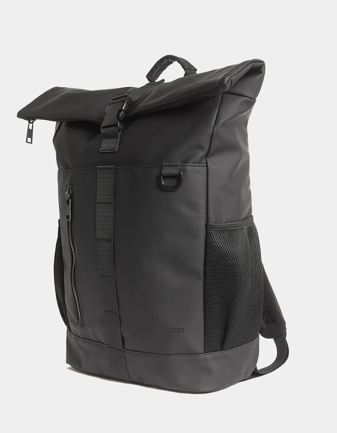 Men's Lyle & Scott Weather Resistant Roll Top Bag - Z865 Jet Black - Size: ONE size