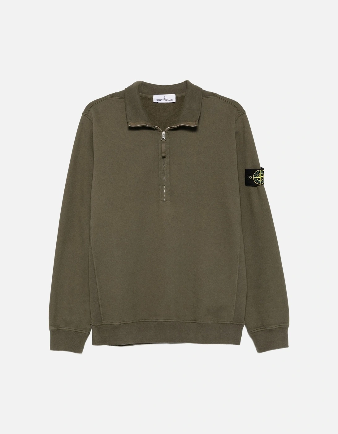 Stone Island Men's Quarter Zip Sweater Khaki - Green - Size: XXL