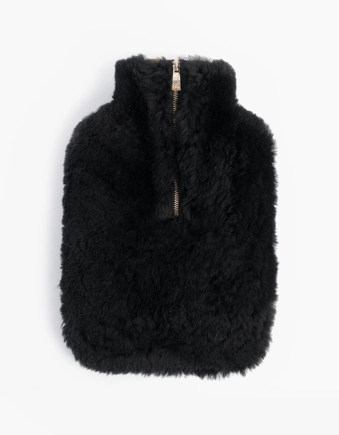 IRIS Sheepskin Hot Water Bottle Black
