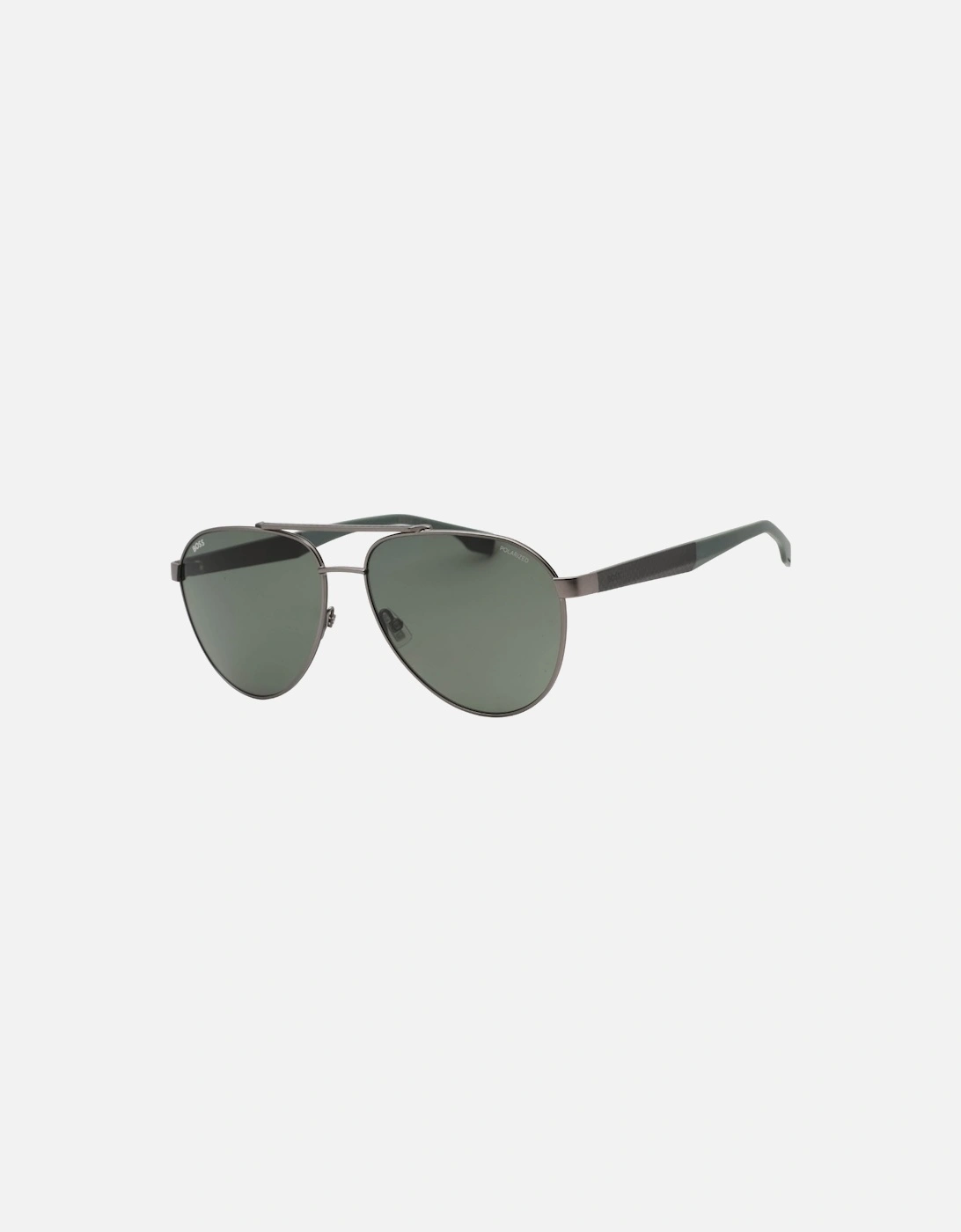 Grey Green Polarized Lens Matte Ruthenium Sunglasses
