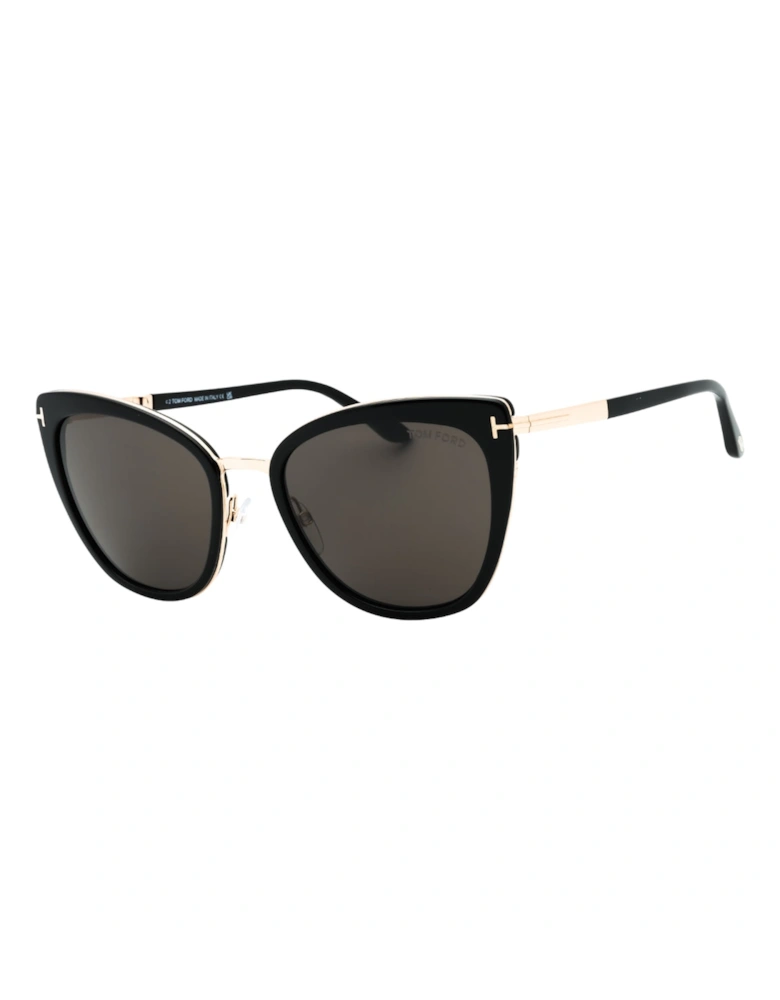 Simona Smoke Lens Shiny Rose Gold Sunglasses