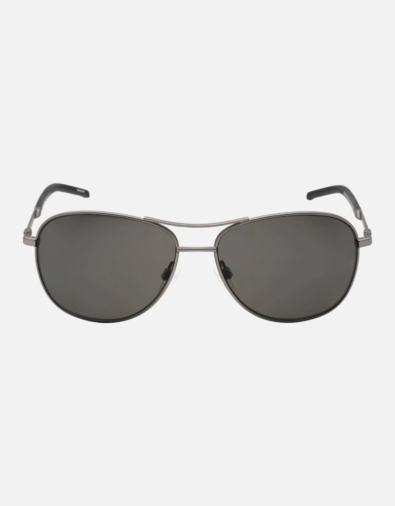 Grey PZ Lens Matte Dark Ruthenium Silver Sunglasses