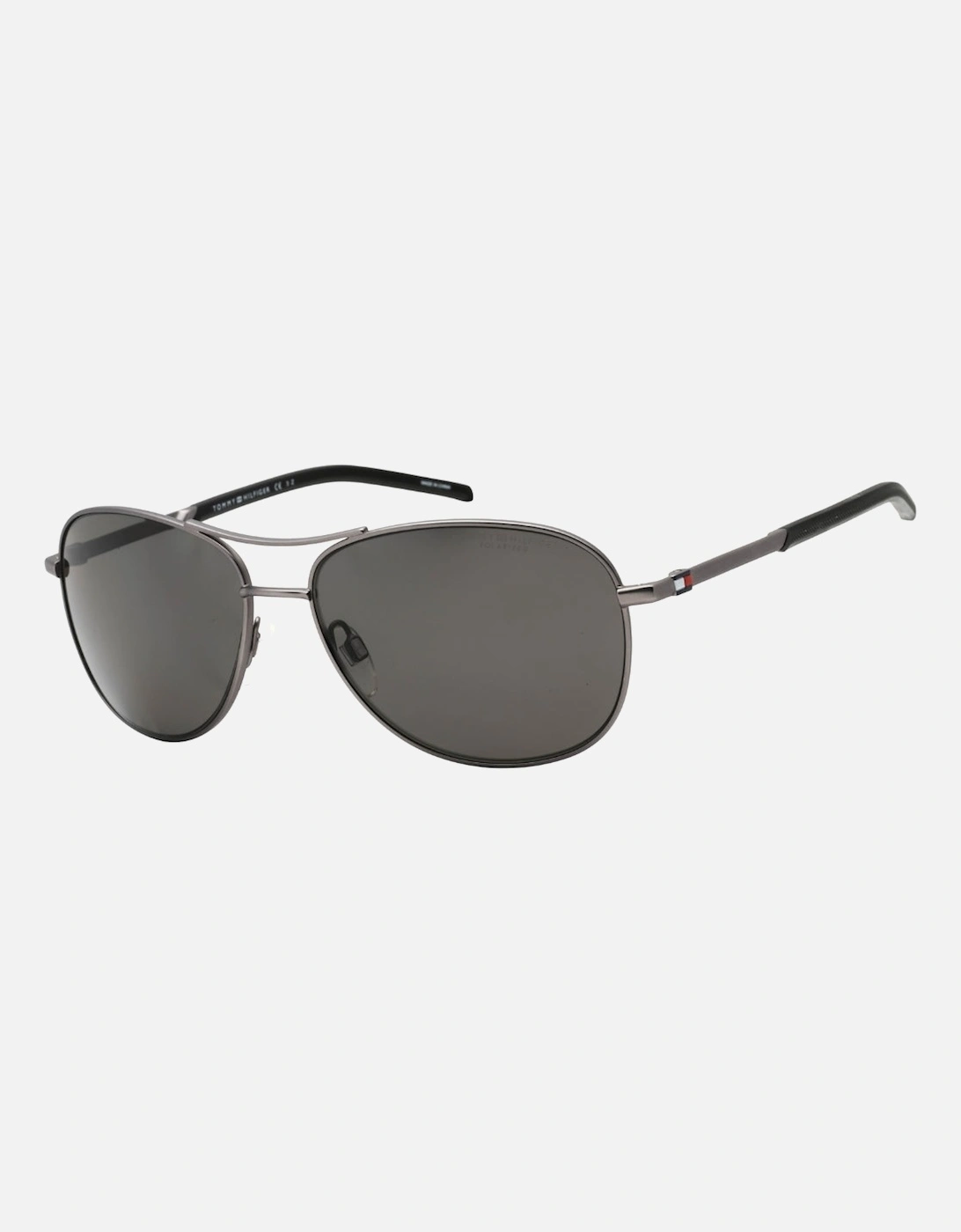 Grey PZ Lens Matte Dark Ruthenium Silver Sunglasses
