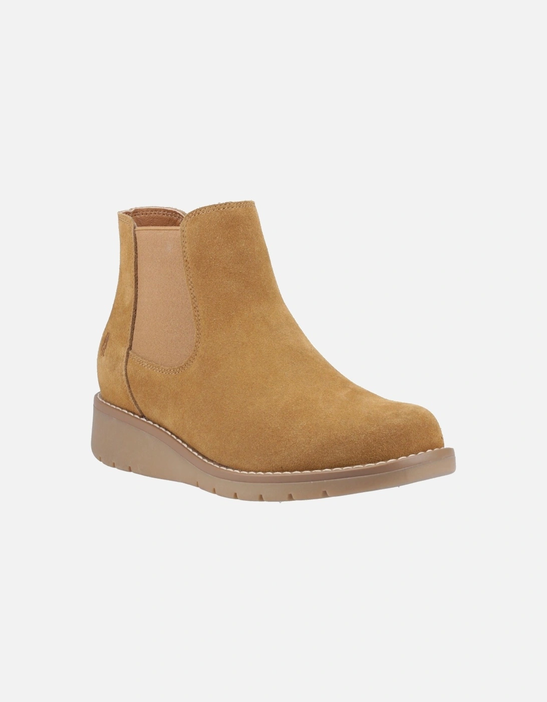Leonie Suede Women's Tan Flat Chelsea Boots, 6 of 5