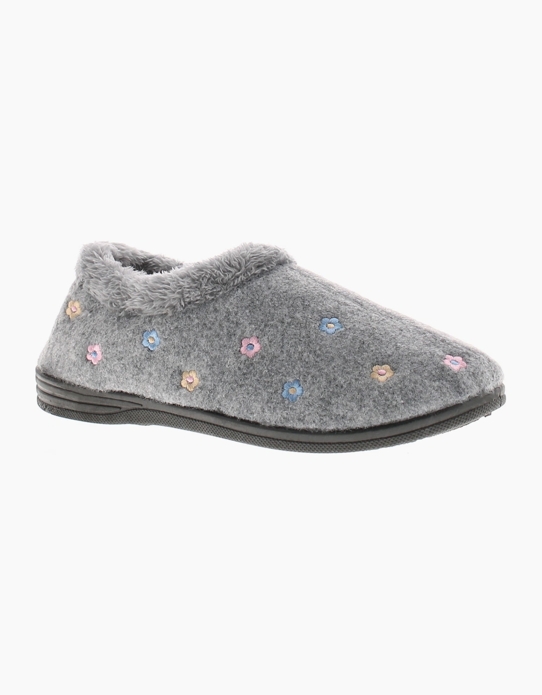 Strollers Women's Strollers Womens Fluffy Slippers Buds Slip On grey UK Size