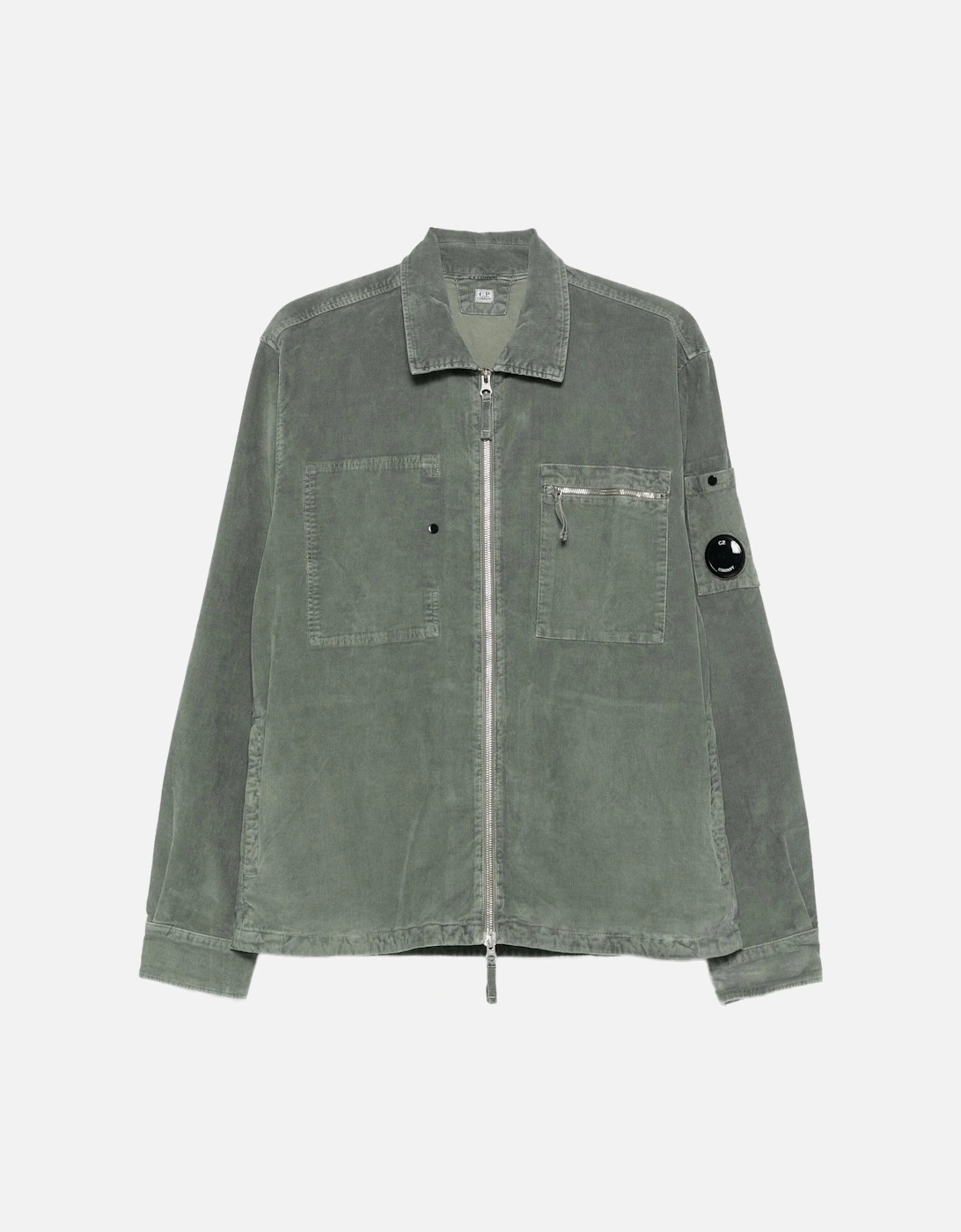 Corduroy Zip Overshirt Green, 9 of 8