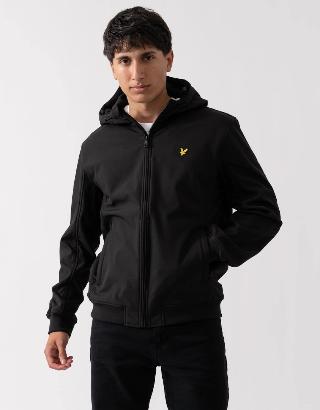 Men's Lyle & Scott Fleece Back Mens Softshell Jacket - Z865 Jet Black - Size: 42/Regular