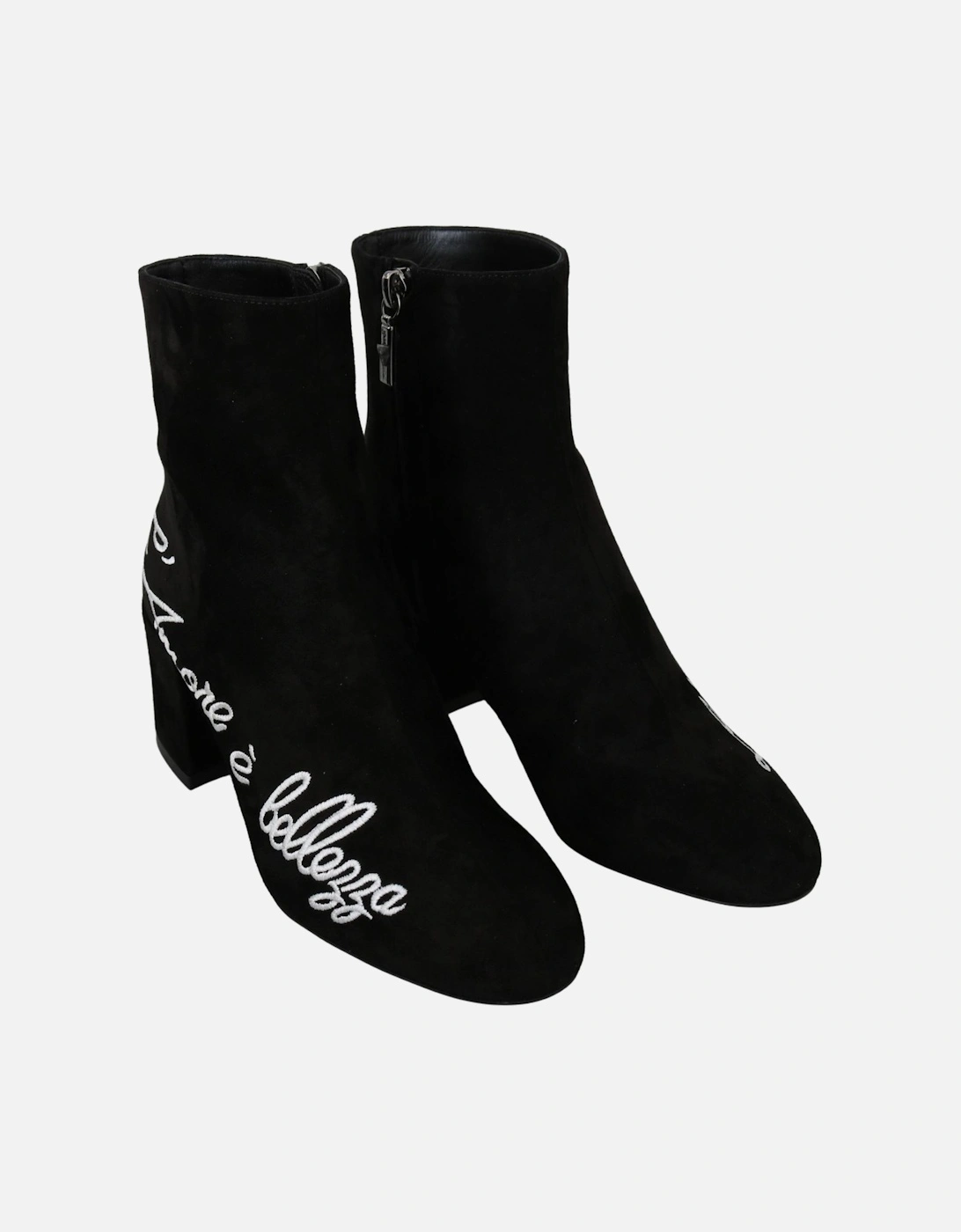 Dolce Gabbana LAmore Bellezza Suede Ankle Boots Women - Black