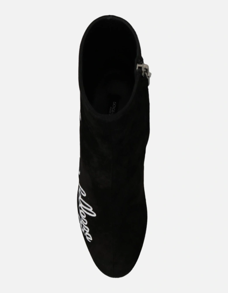 Dolce Gabbana LAmore Bellezza Suede Ankle Boots Women - Black