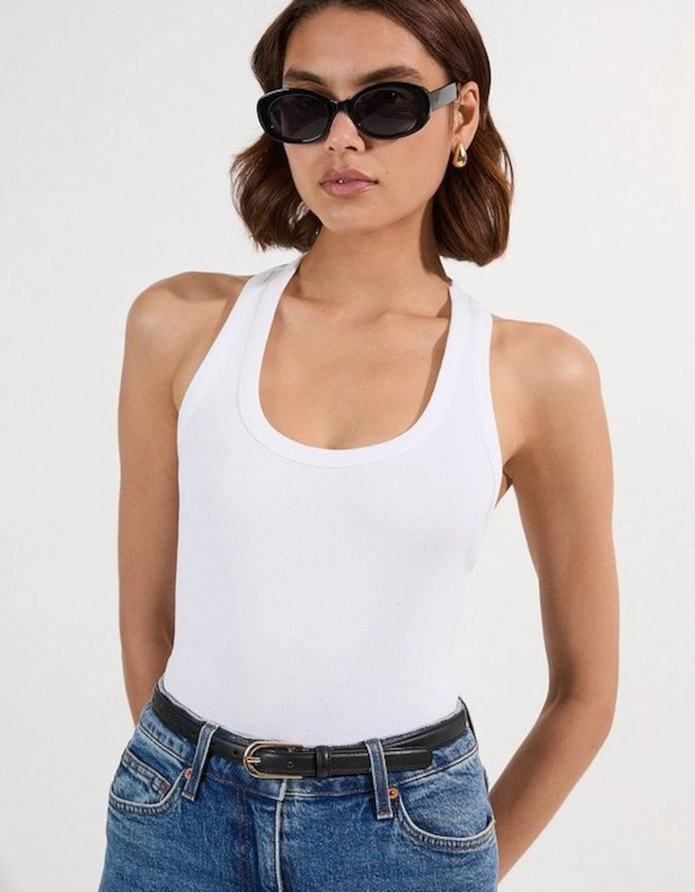 Compact Jersey Ribbed Racer Back Vest