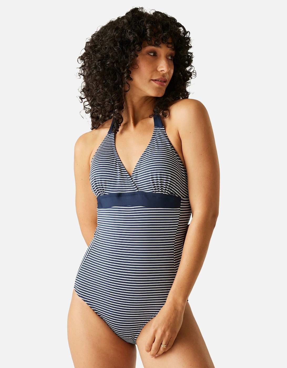 Womens/Ladies Flavia II Stripe One Piece Swimsuit