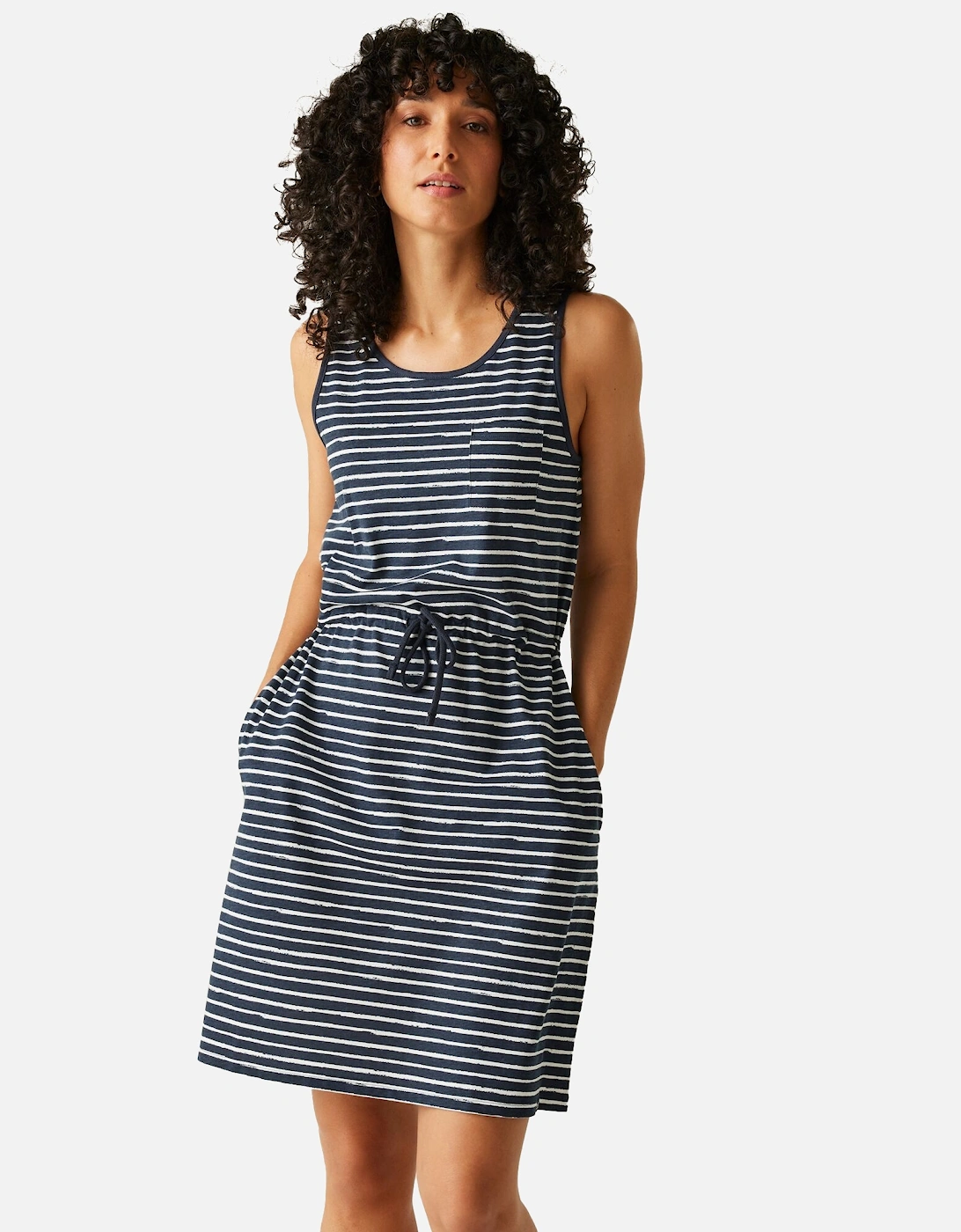 Womens/Ladies Ariena Painterly Stripe Casual Dress