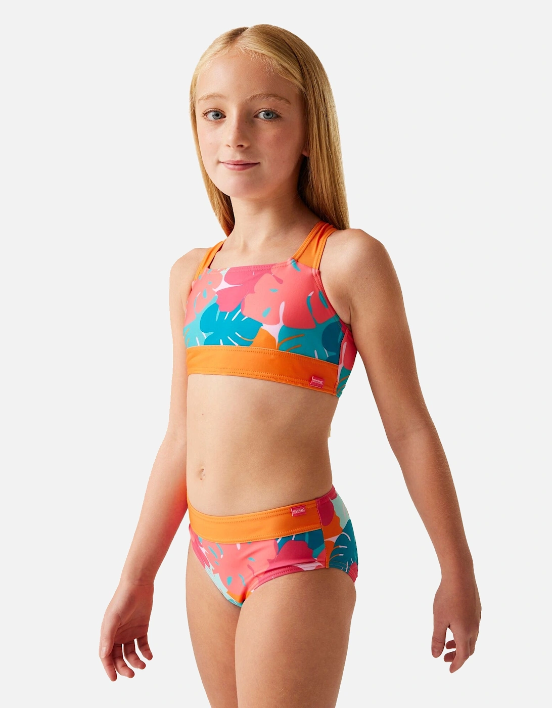 Girls Dakaria III Tropical Leaves Bikini Set