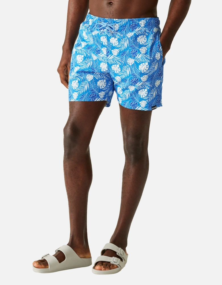 Mens Loras Leaf Seersucker Swim Shorts
