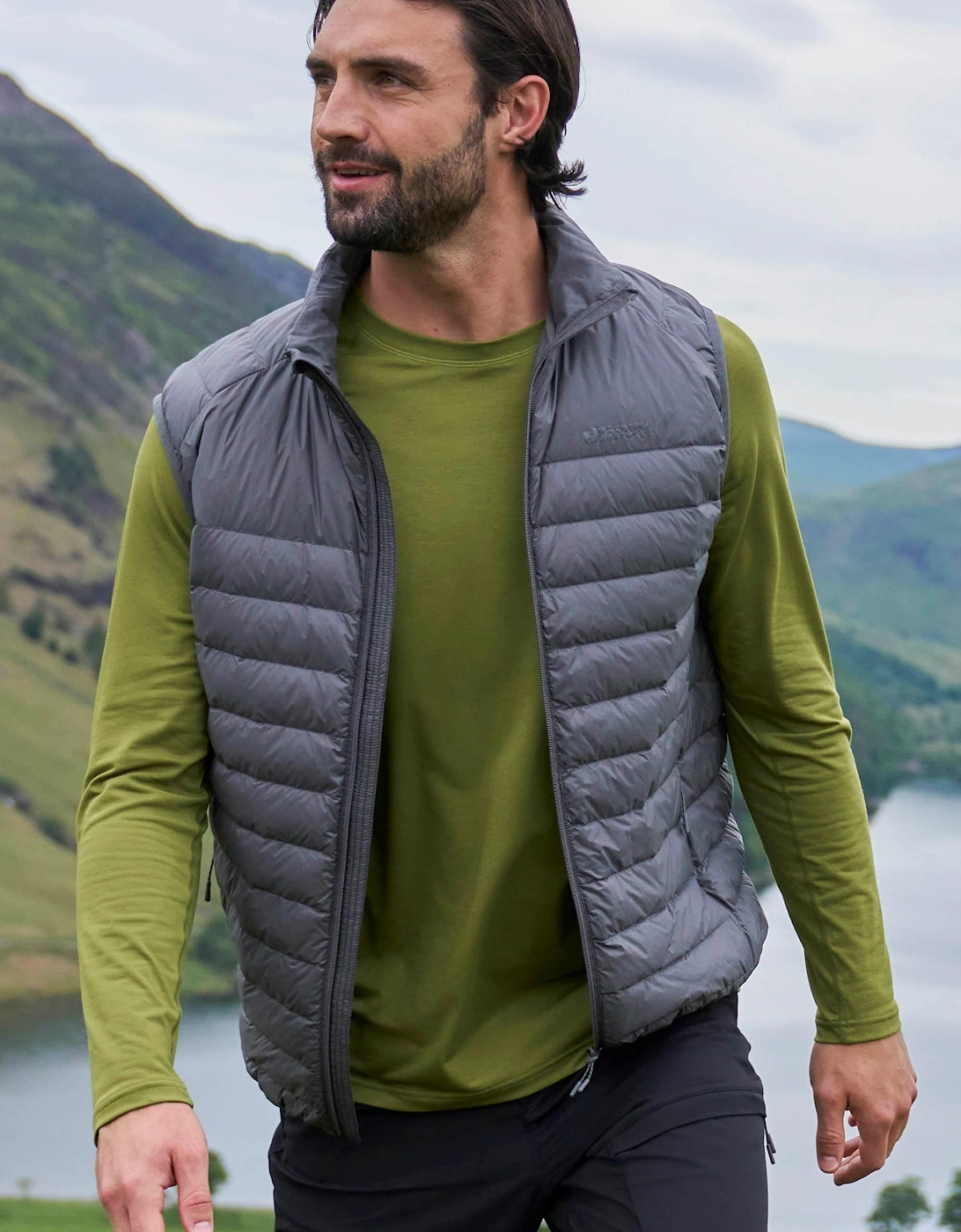 Mountain Warehouse Men's Grey Featherweight Ii Gilet - Size: 40/Regular