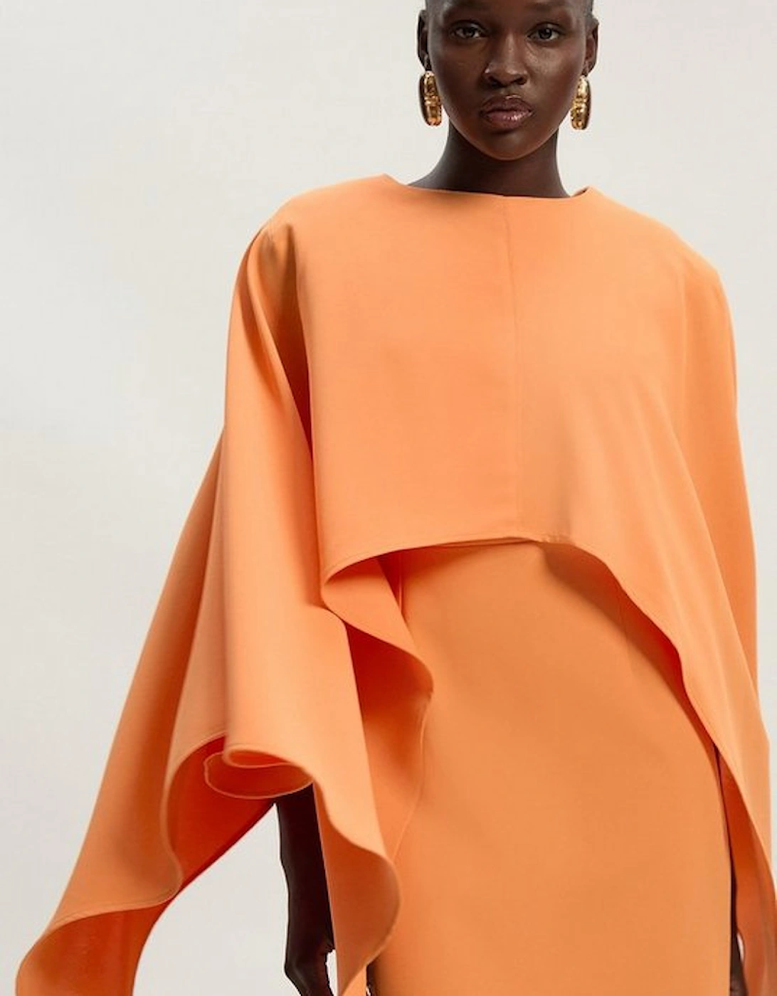 Soft Tailored Cape Detail Mini Dress, 2 of 1