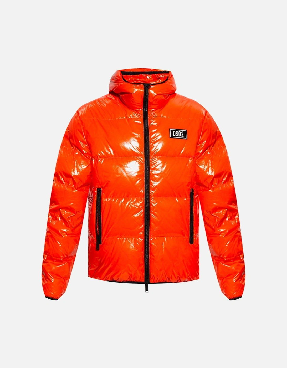 Gloss Effect Orange Puffer Jacket, 4 of 3