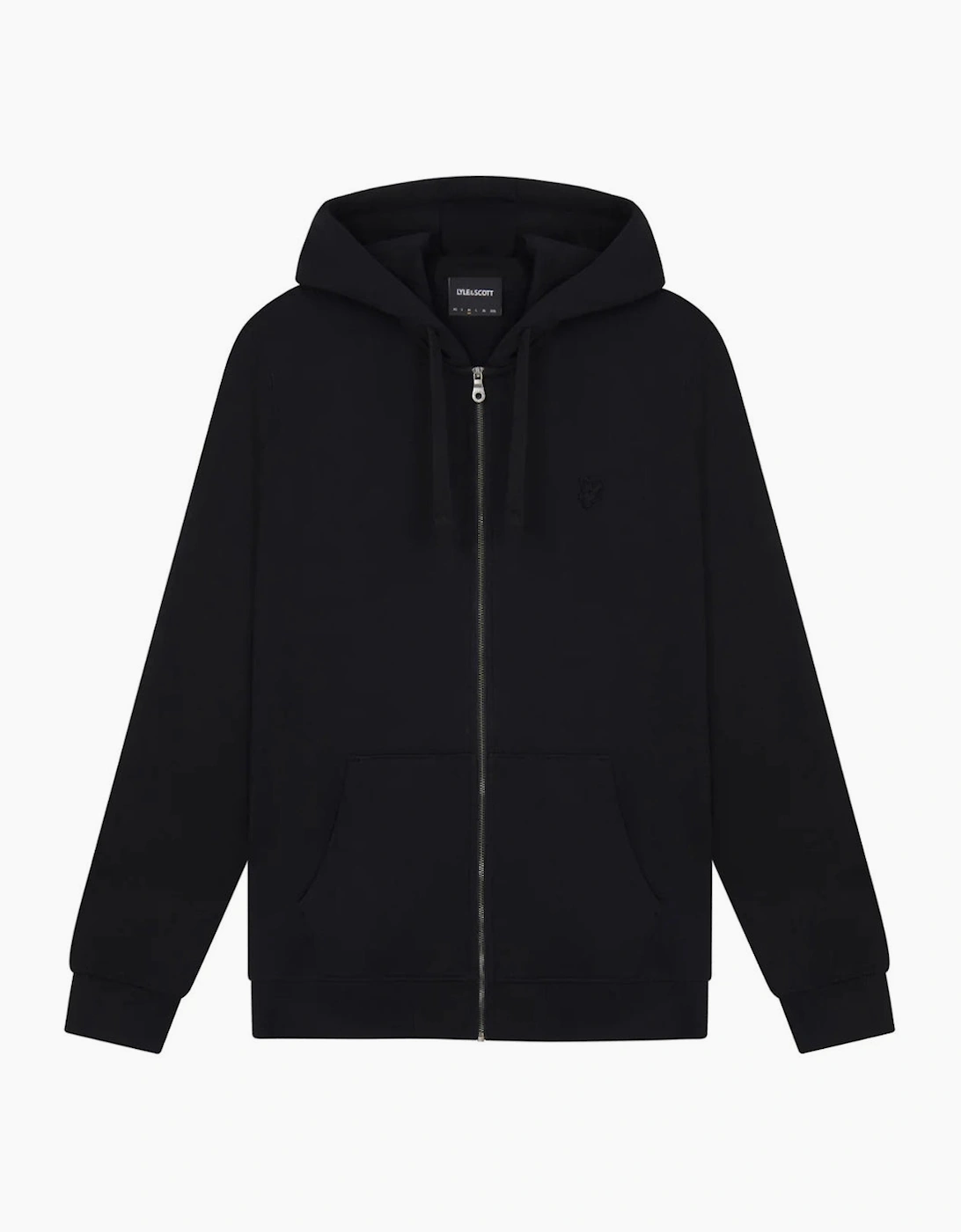 Lyle And Scott Men's Black Lyle & Scott Tonal Eagle Jet Zip Through Hoodie  34 Xs