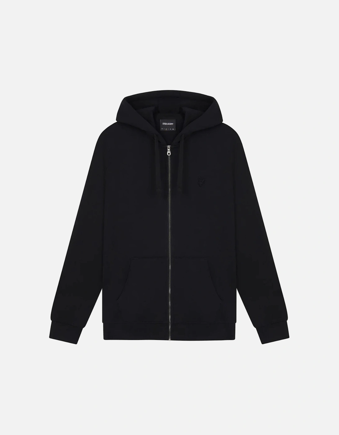 Lyle & Scott Tonal Eagle Jet Black Zip Through Hoodie, 5 of 4