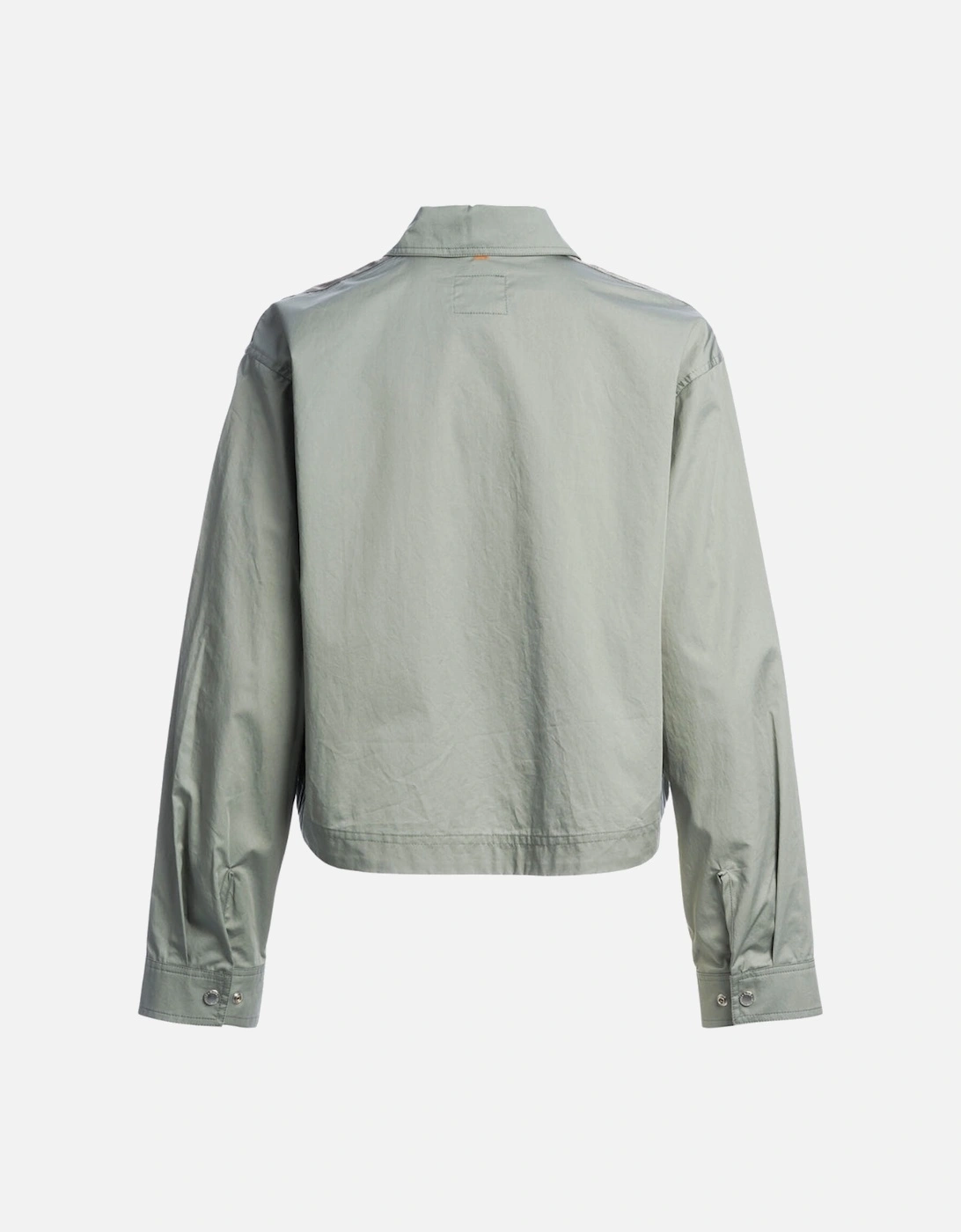 Buttoned Cropped Grey Fox Jacket
