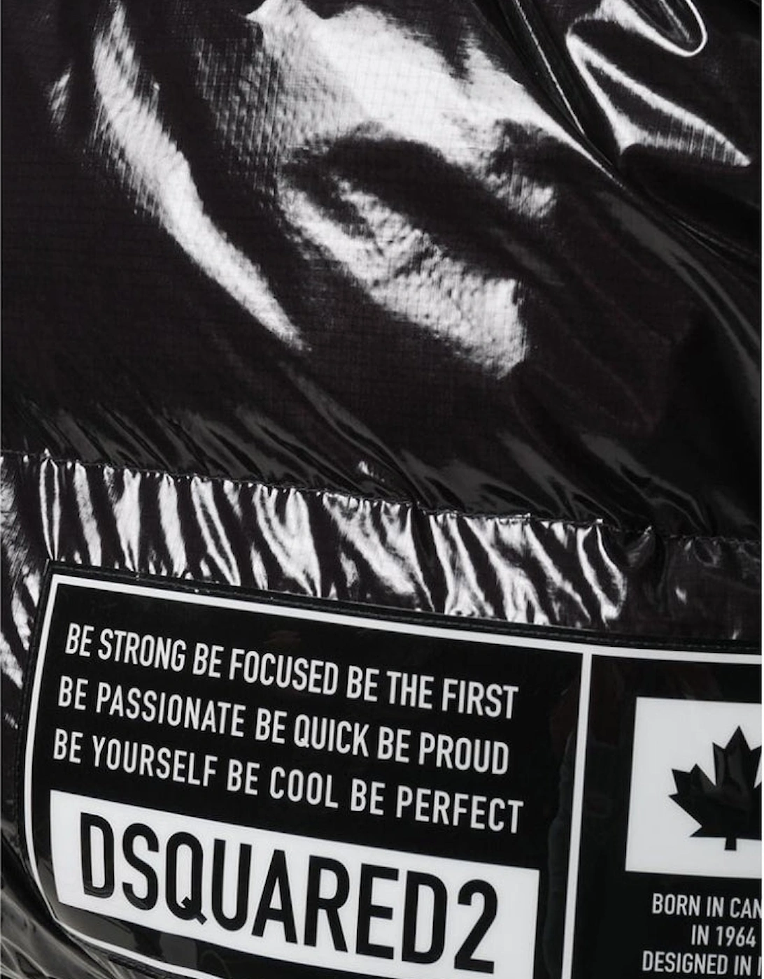 Gloss Effect Black Puffer Jacket