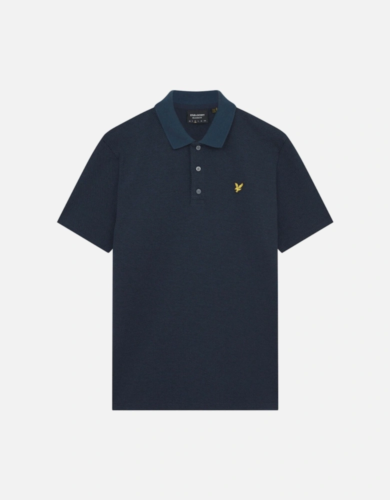 Lyle & Scott Muddy Navy Tonal Texture Polo