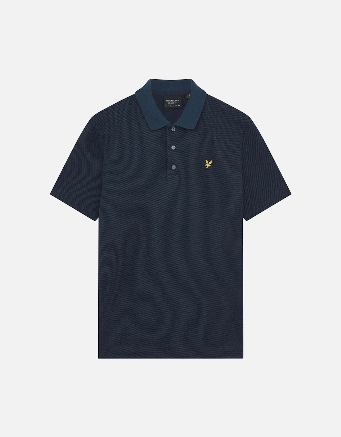 Lyle & Scott Muddy Navy Tonal Texture Polo, 5 of 4