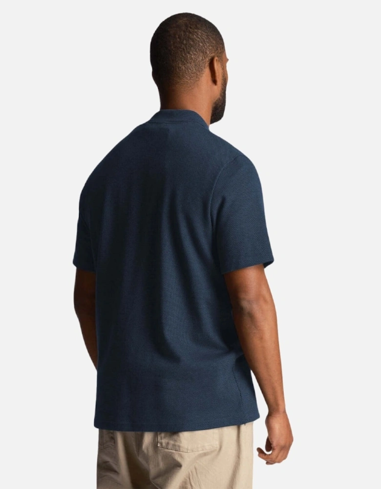 Lyle & Scott Muddy Navy Tonal Texture Polo