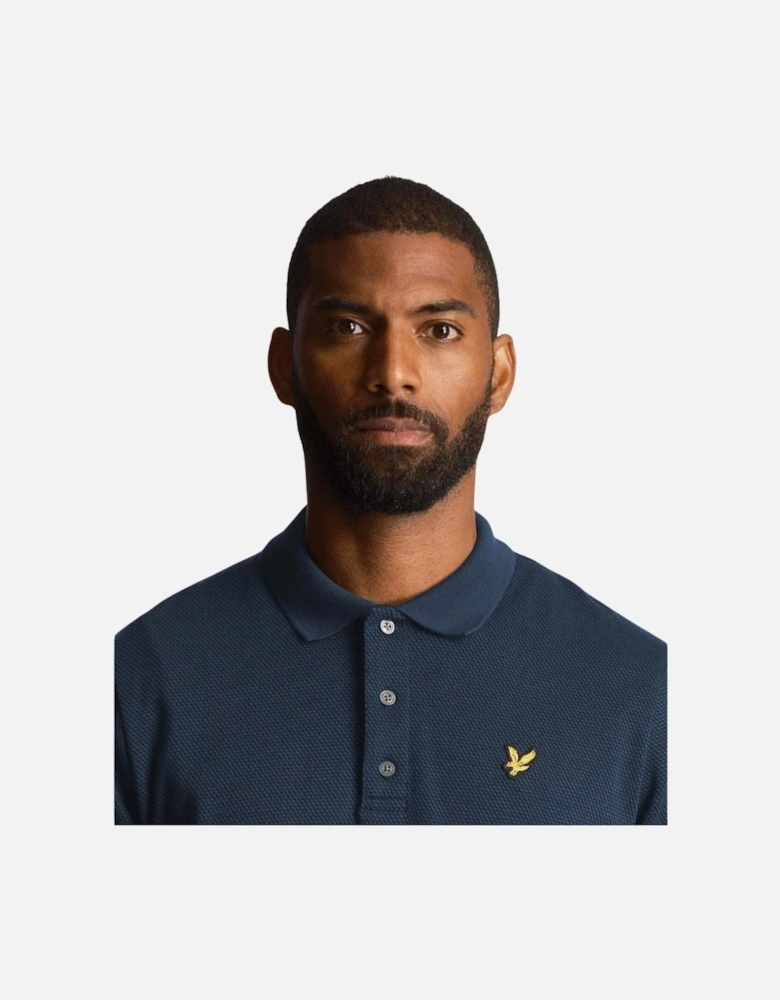 Lyle & Scott Muddy Navy Tonal Texture Polo