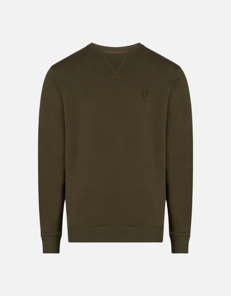 Lyle & Scott Tonal Eagle Form Green Crewneck Jumper