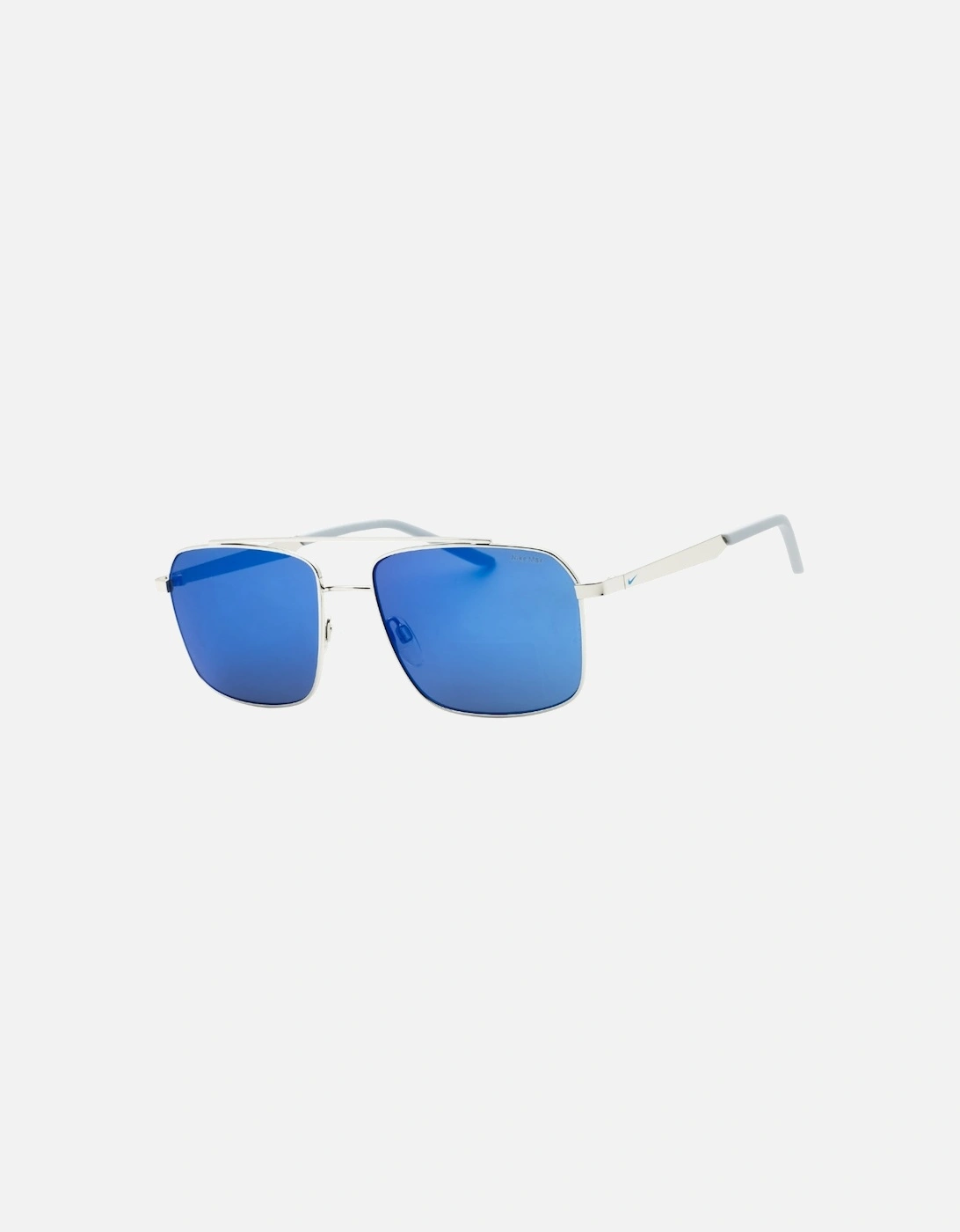 Traveler Strike Blue Mirror Lens Silver Sunglasses