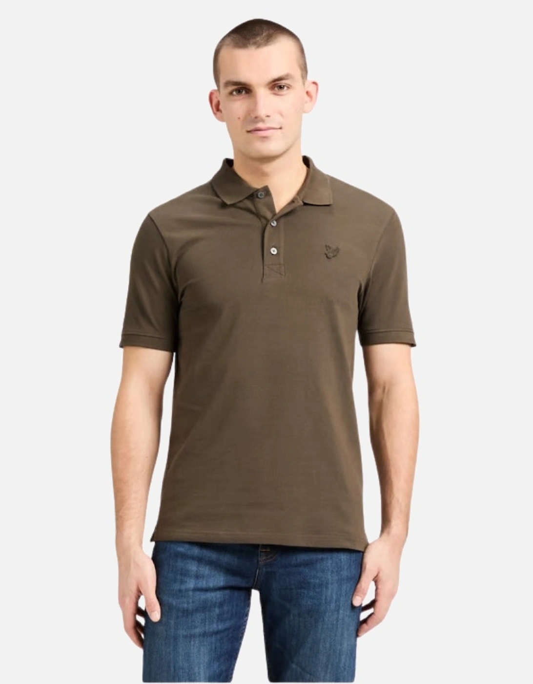 Lyle & Scott Tonal Eagle Form Green Polo Shirt