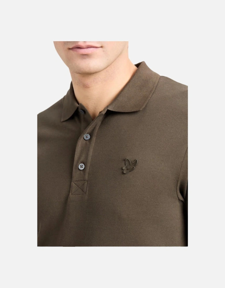 Lyle & Scott Tonal Eagle Form Green Polo Shirt