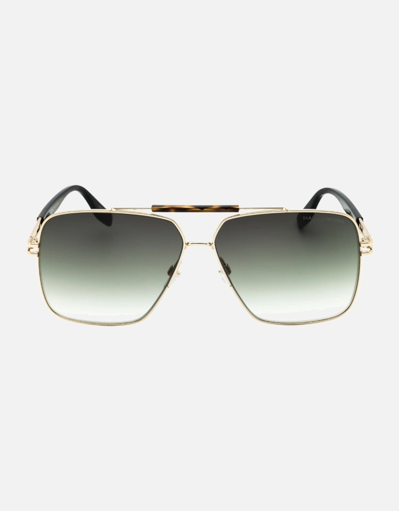Grey Gradient Lensed Gold Sunglasses
