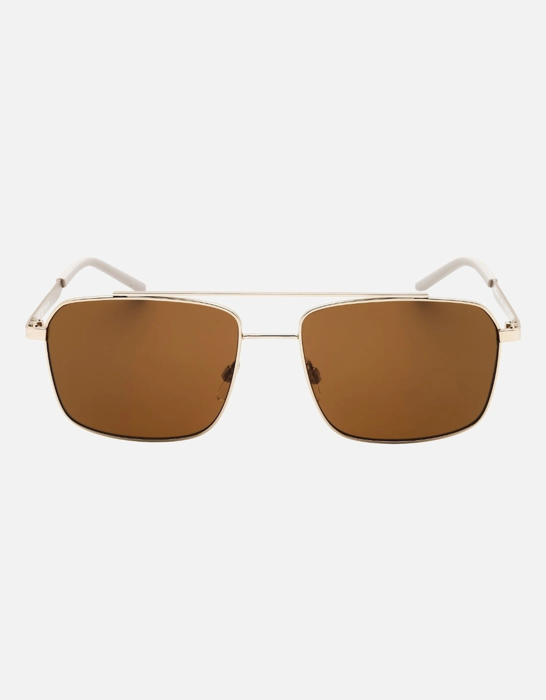 Traveler Strike Brown Lensed Gold Sunglasses