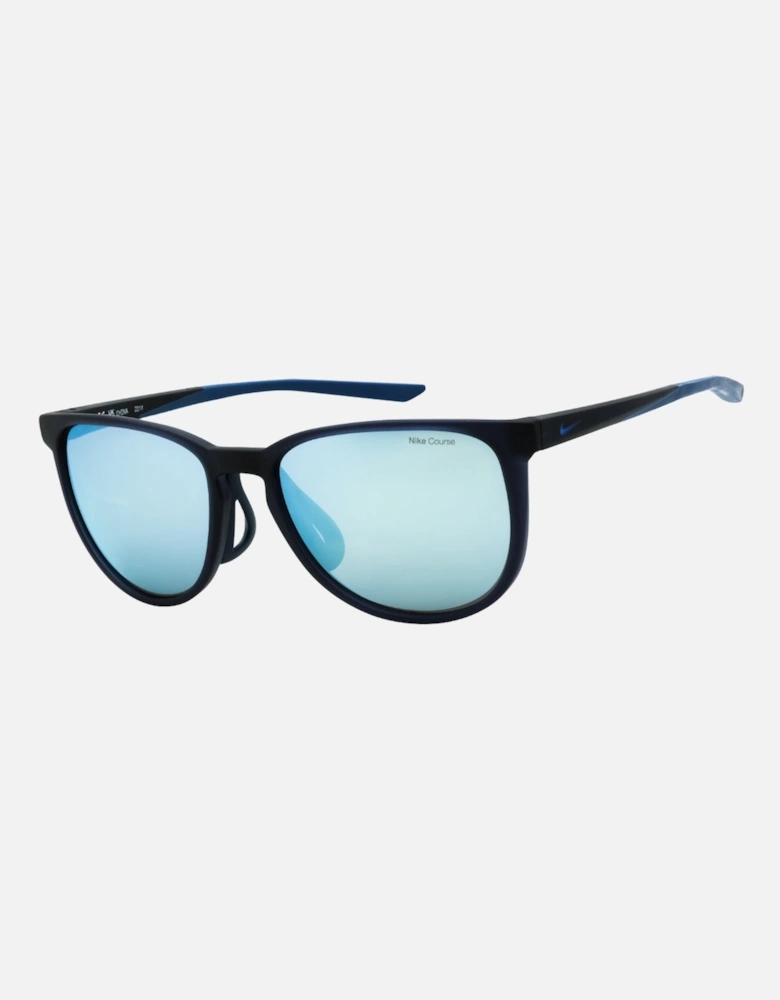 Cool Down Blue Mirror Lensed Matte Obsidian Black Sunglasses
