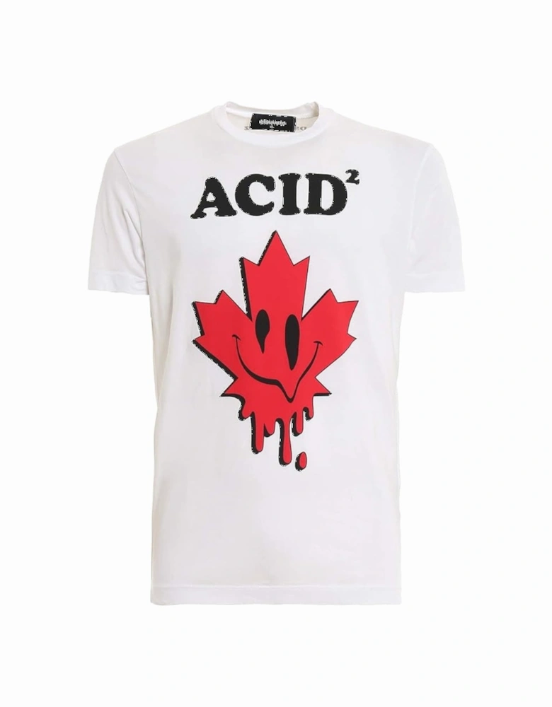 Maple Leaf Acid2 Logo White T-shirt
